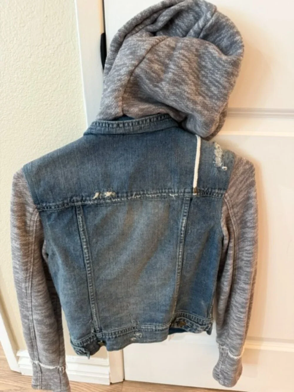 Free People Jean Jacket with Heather Gray Sleeves